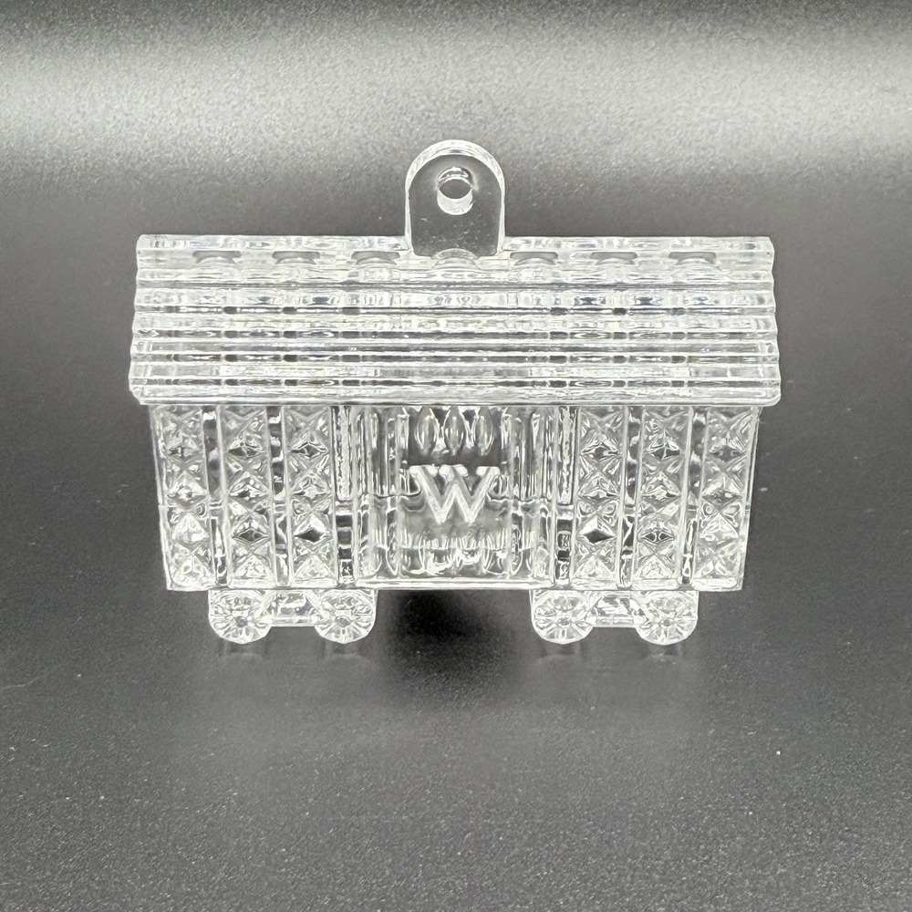 2010 Waterford Crystal Train Box Car Christmas Ornament Holiday Locomotive